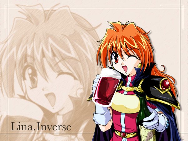 Anime picture 1024x768 with slayers j.c. staff lina inverse wantoshi zoom layer