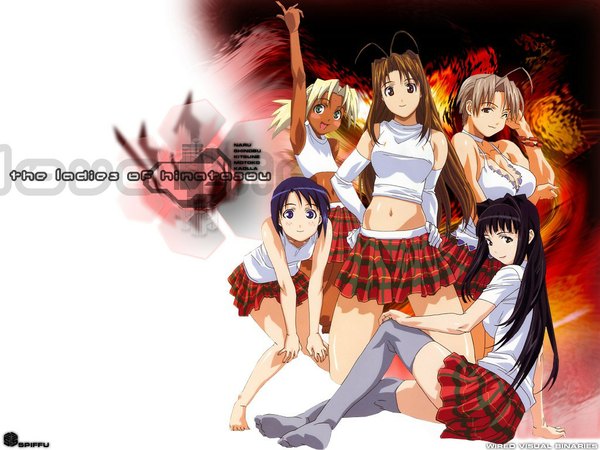 Anime picture 1024x768 with love hina narusegawa naru maehara shinobu aoyama motoko kaolla su konno mitsune girl