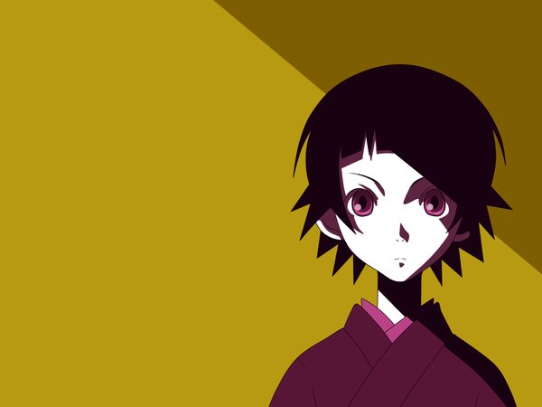 Anime picture 1600x1200 with sayonara zetsubou sensei shaft (studio) tsunetsuki matoi brown background tagme