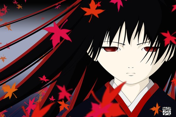 Anime picture 1200x800 with hell girl studio deen enma ai tagme