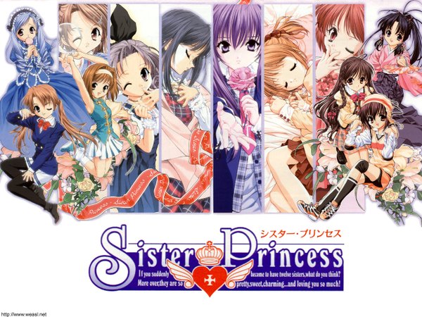 Anime picture 1280x960 with sister princess zexcs chikage (sister princess) aria (sister princess) sakuya (sister princess) haruka (sister princess) yotsuba (sister princess) rinrin (sister princess) kaho (sister princess) marie (sister princess) shirayuki (sister princess) karen (sister princess) hinako (sister princess) mamoru (sister princess) tenhiro naoto