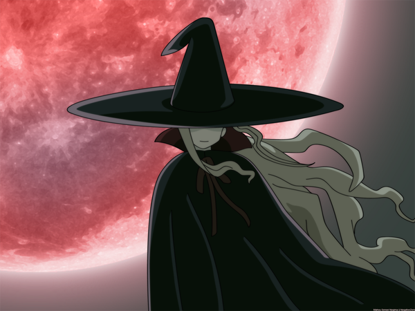 Anime picture 1600x1200 with mahou sensei negima! evangeline a k mcdowell witch moon tagme