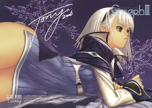 Anime picture 2100x1500 with shining (series) shining tears shining wind blanc neige tony taka highres light erotic scan girl