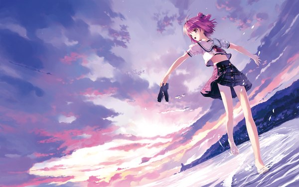 Anime picture 1440x900 with ueda ryou wide image sky tagme