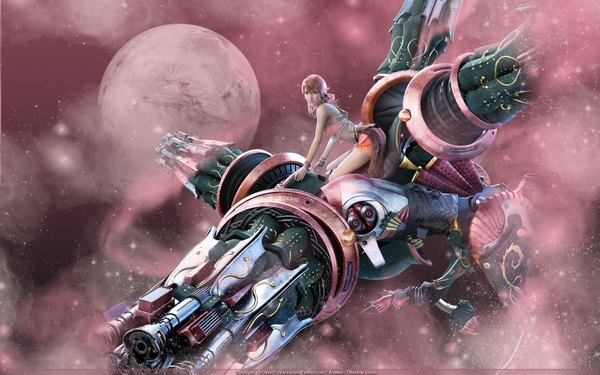 Anime picture 1920x1200 with final fantasy final fantasy xiii square enix oerba dia vanille highres wide image realistic moon