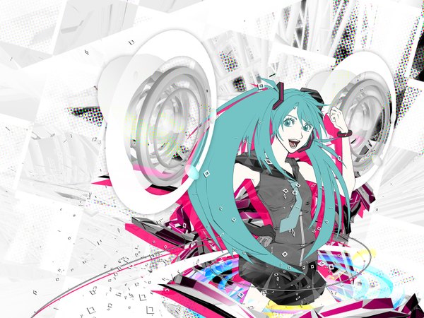 Anime picture 1600x1200 with vocaloid hatsune miku girl tagme