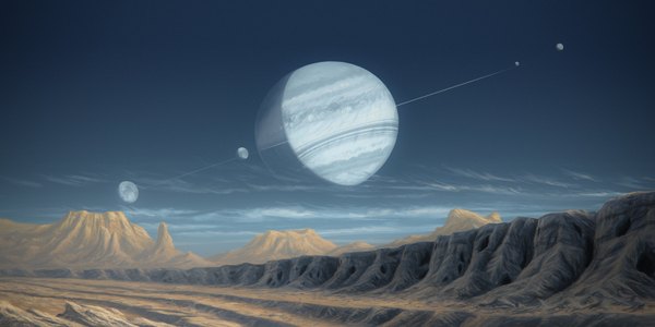 Anime picture 1500x750 with original justinas vitkus wide image mountain no people landscape space rock planet