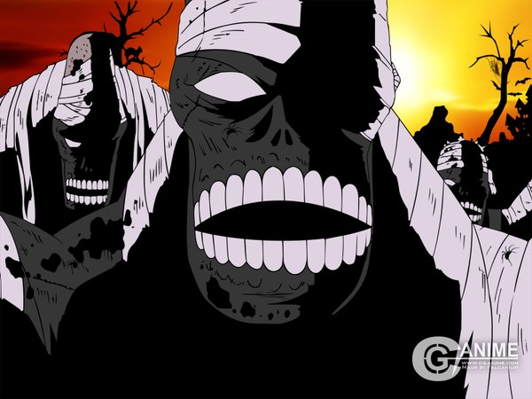 Anime picture 1600x1200 with one piece toei animation evening sunset zombie