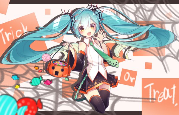 イラスト 2836x1828 と ボーカロイド 初音ミク 中古ｱﾝﾌﾟ* ソロ カメラ目線 赤面 前髪 highres おっぱい 開いた口 simple background 笑顔 hair between eyes ツインテール 肩出し holding 黄色眼 payot 全身 bent knee (knees)