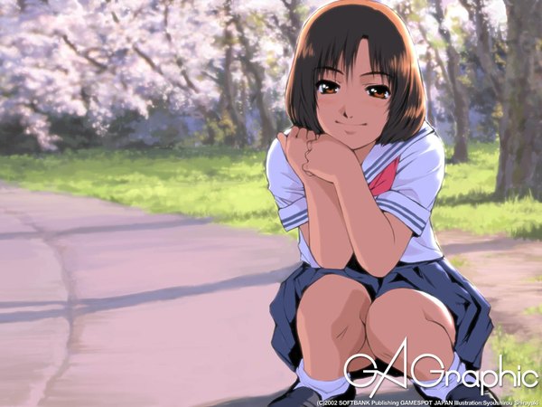 Anime picture 1024x768 with gagraphic soft beauty girl serafuku tagme