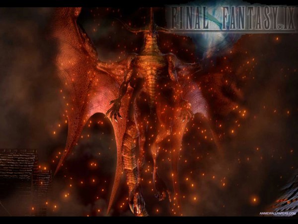 Anime picture 1024x768 with final fantasy final fantasy ix square enix tagme bahamut