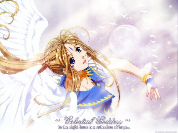 Anime picture 1024x768 with aa megami-sama anime international company belldandy wings