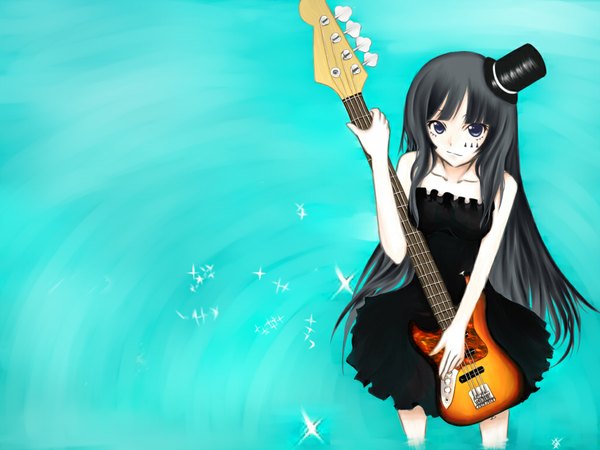 Anime picture 1024x768 with k-on! kyoto animation akiyama mio guitar tagme
