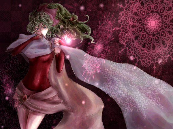 Anime picture 1600x1200 with final fantasy final fantasy vi square enix tina branford long hair green eyes ponytail green hair wavy hair girl bow hair bow detached sleeves cloak