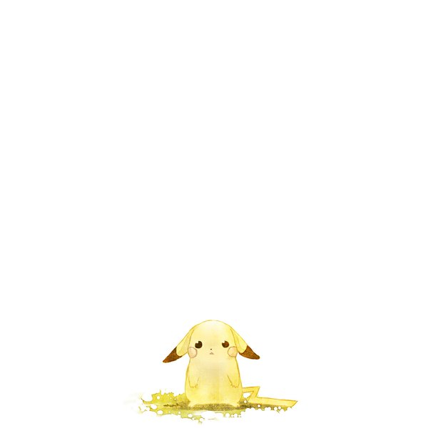 Anime picture 1024x1024 with pokemon nintendo pikachu yama (rabbit room) single simple background white background no people sad gen 1 pokemon . . animal