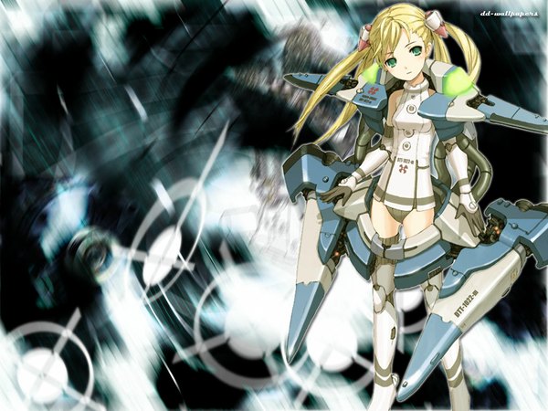 Anime picture 1024x768 with skin tight mecha musume girl tagme