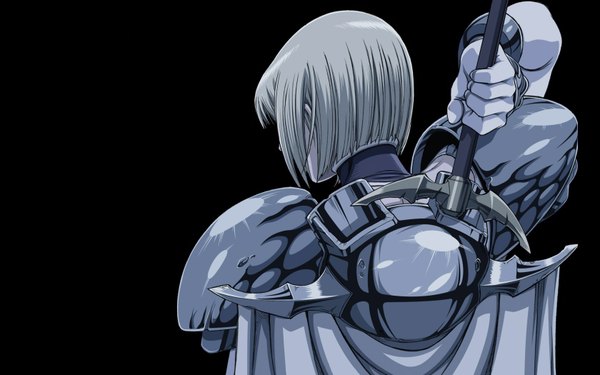 Anime picture 1680x1050 with claymore madhouse clare (claymore) wide image dark background multicolored
