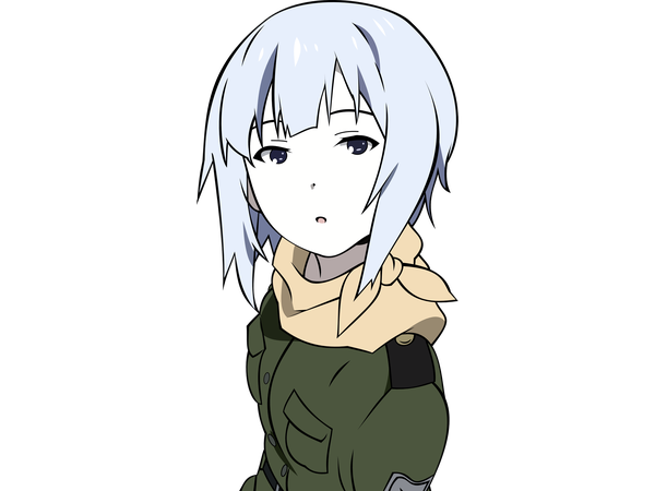 Anime picture 2400x1800 with sora no woto a-1 pictures kannagi noel highres silver hair transparent background vector