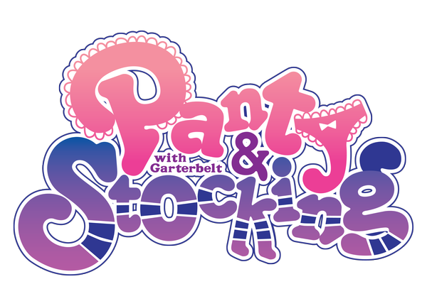 Anime picture 3780x2717 with panty & stocking with garterbelt highres absurdres inscription transparent background logo