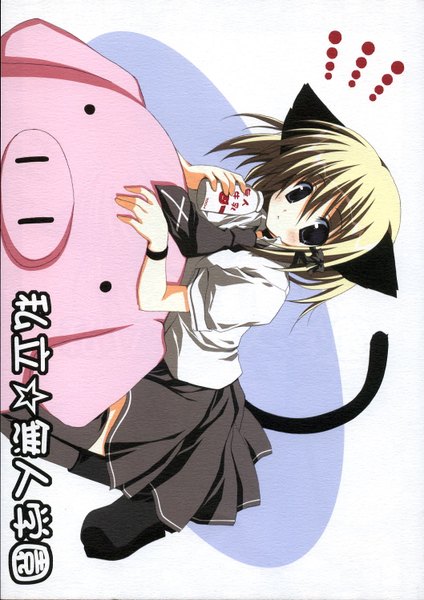 Anime picture 1058x1497 with korie riko tall image animal ears cat ears thighhighs serafuku