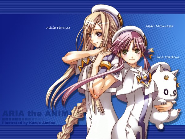 Anime picture 1024x768 with aria mizunashi akari alicia florence aria pokoteng wallpaper