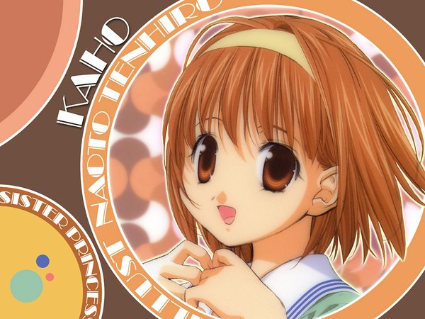Anime picture 1024x768 with sister princess zexcs kaho (sister princess) tenhiro naoto orange hair hairband