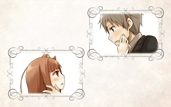 Anime picture 1680x1050 with spice and wolf horo craft lawrence wide image