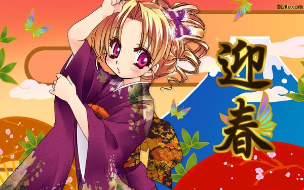 Anime picture 1920x1200 with dlsite.com highres wide image japanese clothes kimono malino