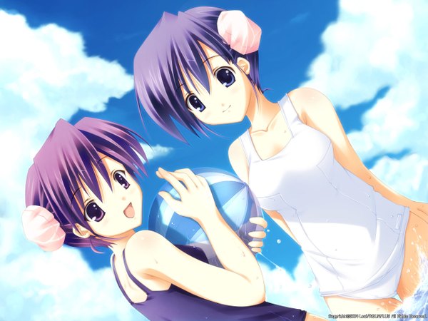 Anime picture 1280x960 with to heart 2 leaf (studio) himeyuri sango himeyuri ruri multiple girls twins girl 2 girls