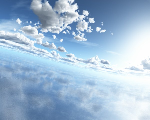 Anime picture 1280x1024 with original trbrchdm sky cloud (clouds) reflection no people landscape