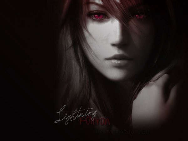 Anime picture 1200x900 with final fantasy final fantasy xiii square enix lightning farron single long hair looking at viewer pink eyes lips realistic character names monochrome portrait dark background serious girl ring