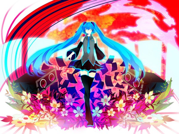 Anime picture 1600x1200 with vocaloid hatsune miku girl tagme