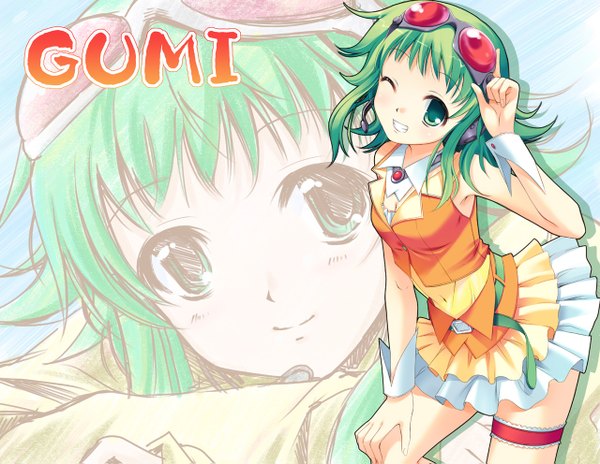 Anime picture 1280x991 with vocaloid gumi girl tagme