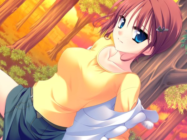 Anime picture 1200x900 with fairy life (game) blue eyes game cg red hair girl