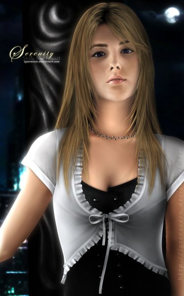 Anime picture 1000x1605 with final fantasy final fantasy versus xiii square enix stella nox fleuret lyzeravern single long hair tall image brown hair purple eyes lips realistic inscription girl blouse