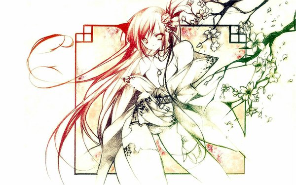 Anime picture 2002x1254 with long hair highres wide image girl