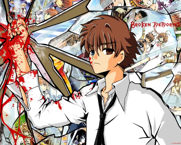 Anime picture 1280x1024 with tsubasa reservoir chronicle clamp syaoran blood glass
