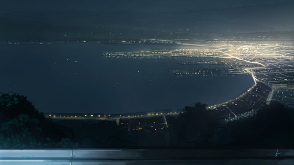 Anime-Bild 1920x1080 mit original niko p highres wide image signed night wallpaper city no people landscape scenic city lights