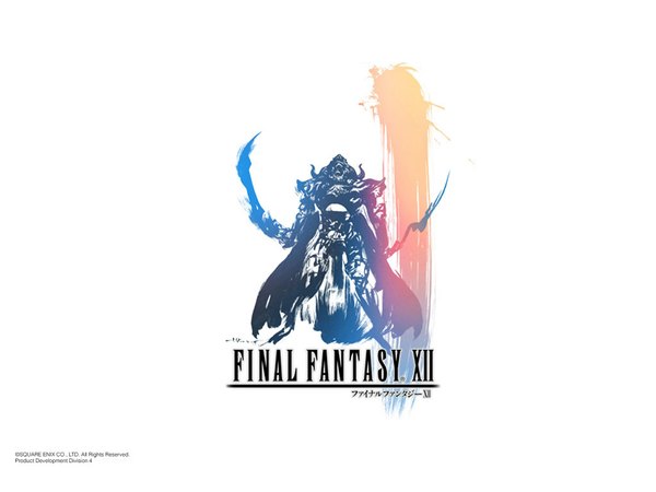 Anime picture 1024x768 with final fantasy final fantasy xii square enix white background logo