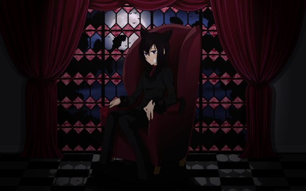 Anime picture 2560x1600 with loveless j.c. staff aoyagi ritsuka cilou (artist) highres wide image boy window armchair