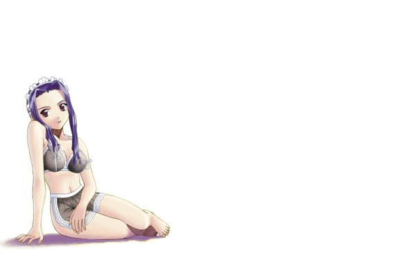 Anime picture 1280x800 with sister princess zexcs light erotic wide image white background maid girl jiiya