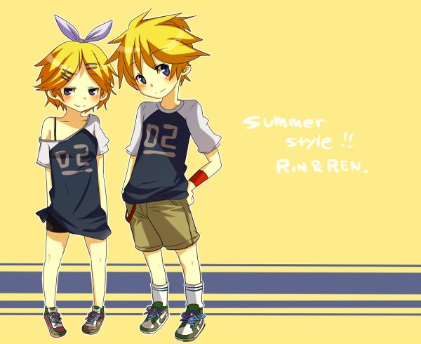Anime picture 1200x981 with vocaloid kagamine rin kagamine len girl tagme