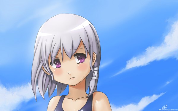 Anime picture 1680x1050 with original wide image sky loli