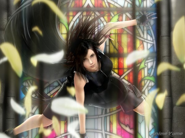 Anime picture 1600x1200 with final fantasy vii advent children final fantasy final fantasy vii square enix tifa lockhart attack