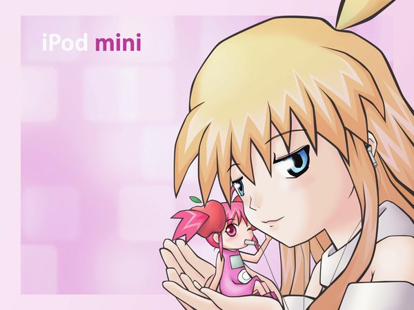 Anime picture 1024x768 with os-tan ipod osx tagme