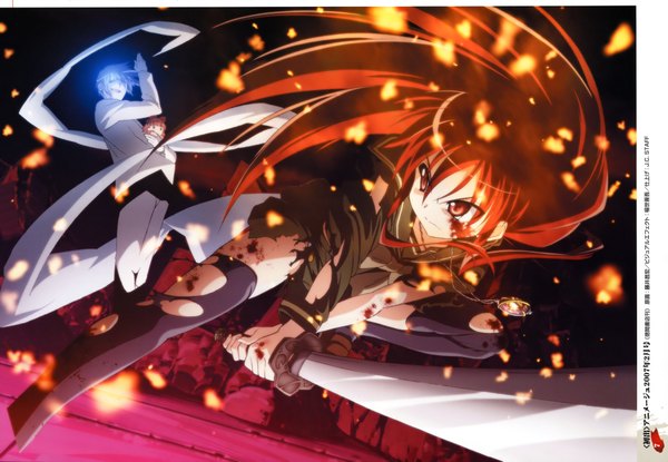 Anime picture 4044x2801 with shakugan no shana j.c. staff shana alastor highres girl sword