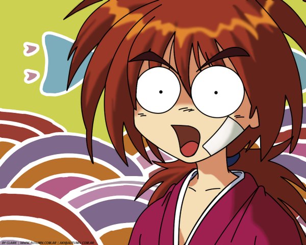 Anime picture 1280x1024 with rurouni kenshin himura kenshin single open mouth chibi . . boy