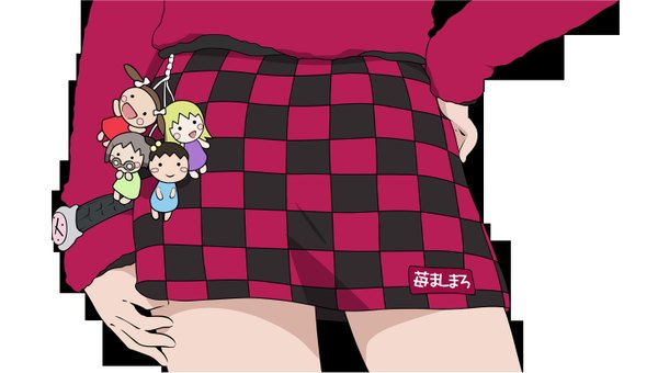 Anime picture 3002x1702 with ichigo mashimaro itou nobue highres wide image vector checkered skirt skirt