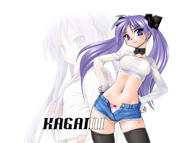 Anime picture 1280x1024 with lucky star kyoto animation hiiragi kagami light erotic girl