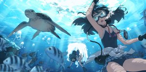 Anime picture 1200x599